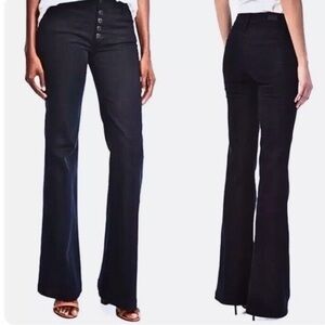 PAIGE Genevieve High Rise Button
Fly Flare Leg Jeans - Adelina